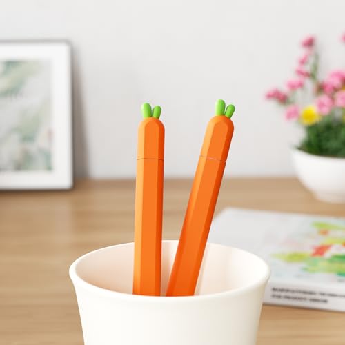 Image of ELETIUO Carrot Silicone Skin Cover Compatible with Apple Pencil 2nd Generation, Protective Cover Accessories Compatible with iPad Pro 11 12.9 inch