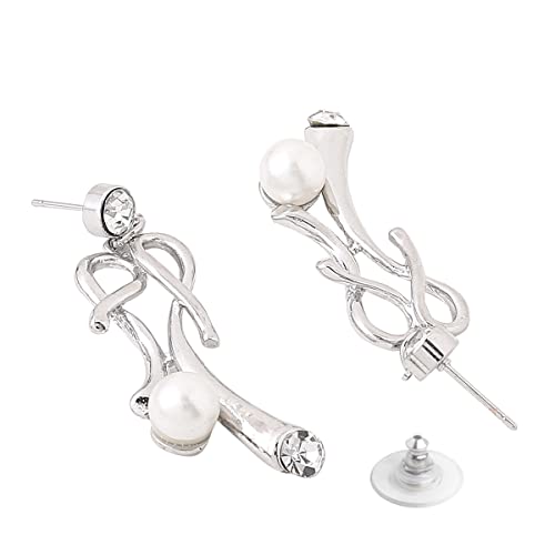 Toned Pearl Studded Necklace Set with Earrings, Elegant Gift