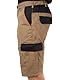 Fortum Kurze Hosen Herren - Kurze Arbeitshose Herren mit Cargotasche, Werkzeugtasche, 2 Fronttaschen, 2 Gesäßtaschen mit Patte und Klettverschluss, Arbeitshosen Männer Kurz, Elastischer Bund Khaki 54