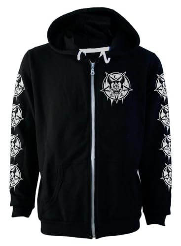 Wild Star Hearts Occult Grunge Fashion - Mickey 666 - Gothic Occult Halloween Softstyle Cotton Fleece Hoodie2