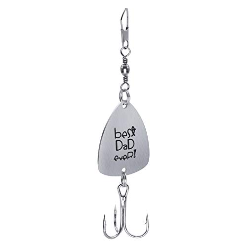 Pets WarmMemory Best dad Ever Hand Stamped Lure Fisherman Gift - Groom Gift