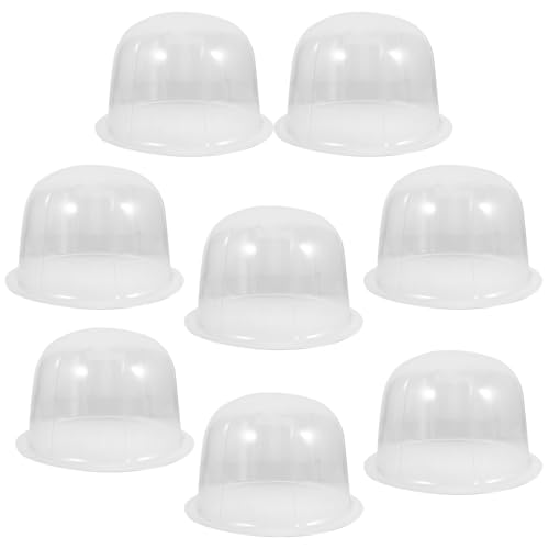 GALPADA 8-Piece Plastic Hat Stand Rack - Tabletop Hat Display & Wig Holder for Home & Travel