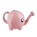 ⇕Linda forma de elefante: la regadera de jardín está diseñada con una linda forma de elefante, que es adorable y popular entre niños y adultos, no solo es una herramienta práctica de jardinería sino también una decoración para el hogar.