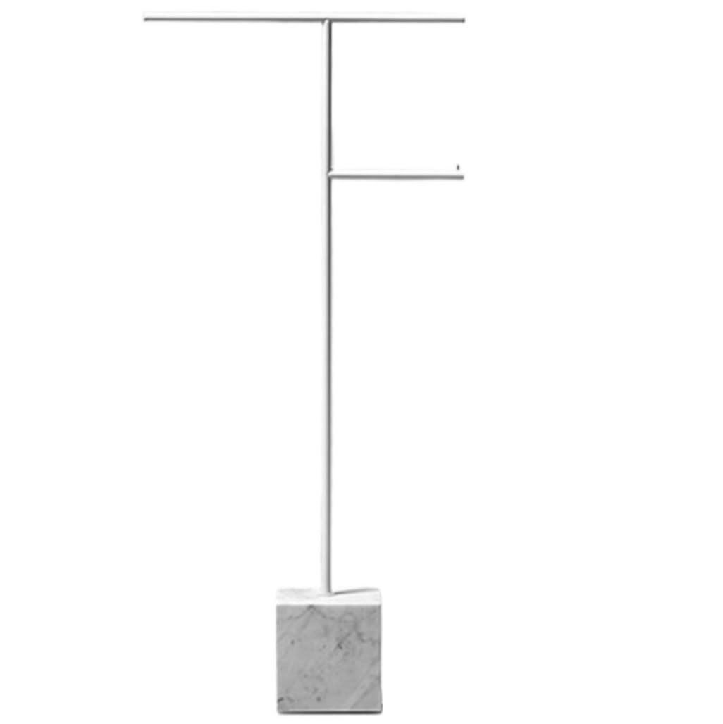 Dkrahrjj White Towel Rack Towel Rail Metal Standing Towel Rack Freestanding 2-Tier Towel Stand With Marble Base For Bathroom Towel Holder/White/40 * 80Cm