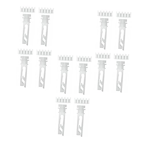 HOMSFOU 12sets Shutter Gear Blind Stem Replacement Curtain Pulley Vertical Blinds Parts Window Blind Stem Replacement Part for Vertical Window Blinds Stem White Venetian Plastic Repair