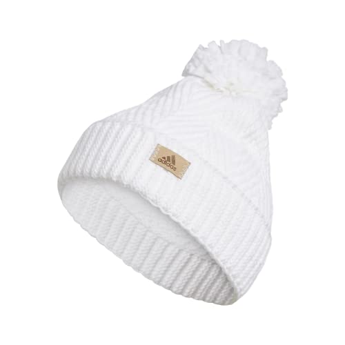 Bonnet à pompon adidas Twilight femme en maille épaisse torsadée avec revers