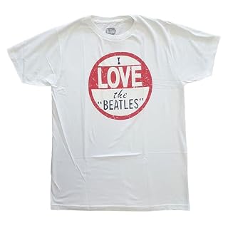 The Beatles Beatles Men’s I Love Vintage T-Shirt Vintage - Les Beatles, Paul McCartney, John Lennon, RIngo Starr, George Harrison