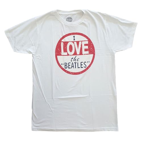 The Beatles Beatles Men’s I Love Vintage T-Shirt Vintage - Les Beatles, Paul McCartney, John Lennon, RIngo Starr, George Harrison The Beatles Beatles Men's I Love Vintage T-Shirt Vintage