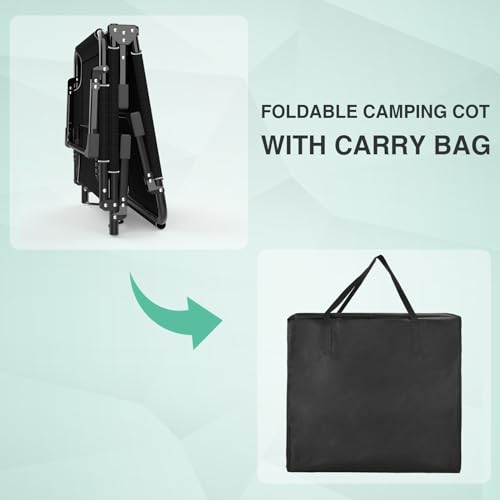 Suteck-Folding-Camping-Cot-Adjustable-52-Positions-Reclining-Portable-Outdoor-Cot-Heavy-Duty-Sleeping-Bed-Cots-wPillow-Mat-Carry-Bag-Chaise-Lounge-Chair-for-Home-Office-Nap-Beach-Pool-Patio-Travel