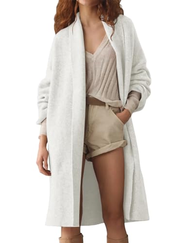 Image of Saodimallsu Womens Long Cardigan Sweaters Chunky Open Front Oversized Slouchy Knit Fall Trendy Coatigan Jackets