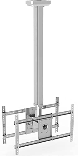 Supporto per TV a doppio soffitto inclinabile e girevole multifunzione supporta 32 TV a schermo piatto da da dietro a retro perfetto per home theatre e uso commerciale 75 pollici