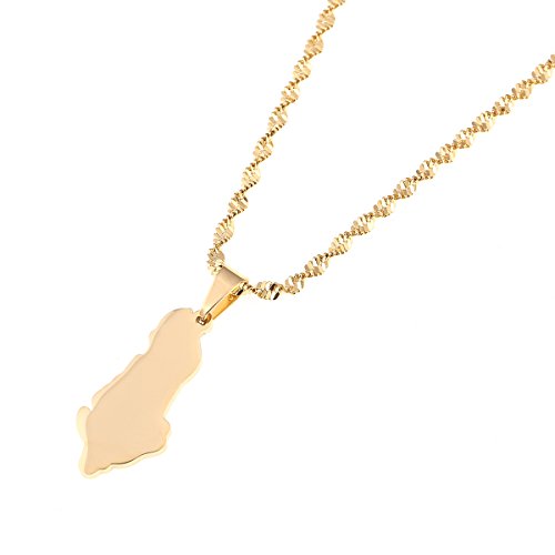 Albanian gifts Albania map necklace