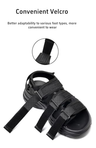 CROSSBABY Men's Open Toe Strap Adjustable Waterproof Fisherman Sandal Summer Beach Water Shoe2