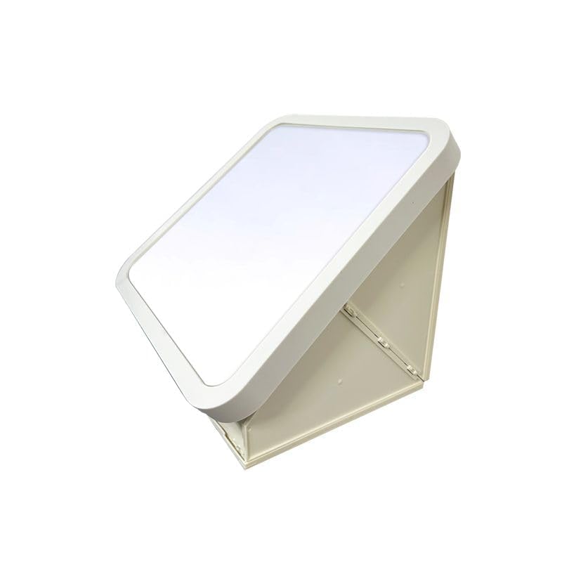 Mirror Vanity with Large Capacity Folding Storage Cabinet| Tabletop Wall Mounted Smart Mirror| Vanity Desk Set| Sliding Mirror Frame| Compartment Bathroom Cabinet with Mirror_39cm_White