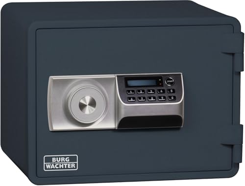Burg Wächter Feuerschutztresor mit elektronischem Zahlenschloss, feuerfester Dokumentensafe, FP 44 E, 14,3 l, 25,0 kg, Stahl, Anthrazit