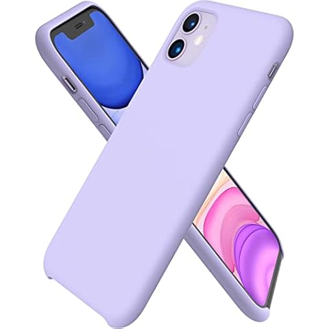 ORNARTO Liquid Silicone Case for iPhone 11, Slim Liquid Silicone Soft Gel Rubber Case Cover for iPhone 11(2019) 6.1 inch-Light Purple Cover