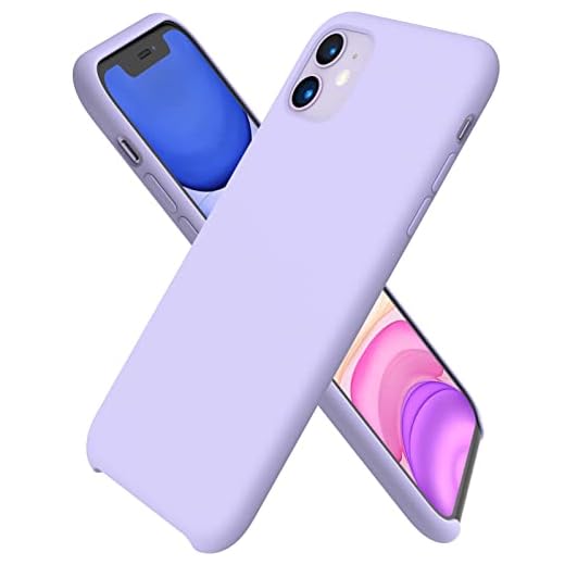 ORNARTO Flytande silikonfodral för iPhone 11, smalt flytande silikon, mjuk gel, gummifodral, skydd för iPhone 11 (2019) 6,1 tum