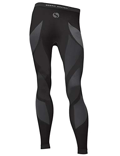 Preisvergleich Produktbild Sesto Senso Herren Funktionsunterwäsche lange Unterhose Thermoaktiv (Small, Grigio)