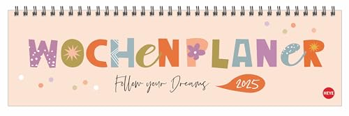 Design Wochenquerplaner 2025: Wochenkalender in frischen Farben zur Übersicht bei der Planung aller wichtigen Termine. Tischkalender für Büro und zu ... Platz für Notizen. (Tisch-Querplaner Heye)