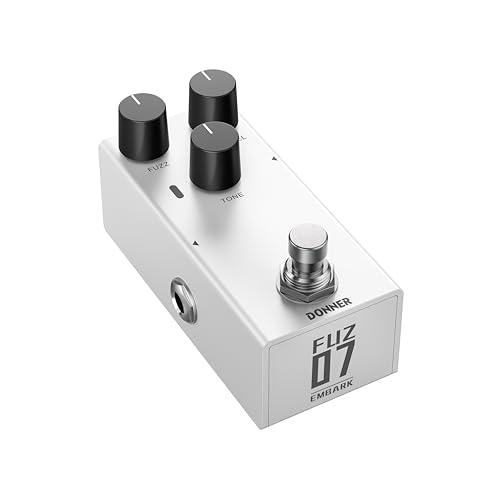 Donner Fuzz Pedal for Electric Guitar DIY Shell Analog True Bypass Effects Pedal Vintage-to-Modern Fuzz ToneEMBARK 07