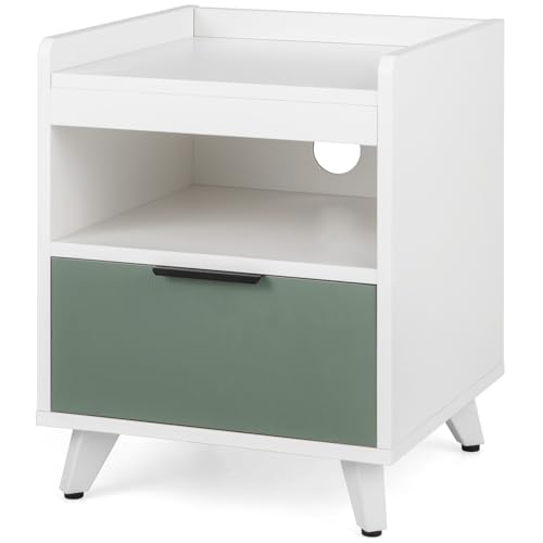 Giantexnightstandwithdrawer3tierbedsidetablewithstoragedraweropencompartment16x16endtablew4metallegsmodernsidetablenightstandforbedroomwhitegreen Urban Country Home Decor Giantex nightstand with drawer 3 tier bedside table with storage drawer open compartment 16 x 16 end table w 4 metal legs modern side table night stand for bedroom white green urban country home decor