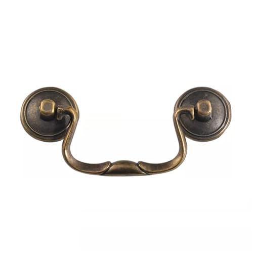 ZAANHA Antique Bronze Cabinet Pulls 3.14 inch Hole Centers Vintage Drawer Handles Retro Dresser Pulls Cabinet Hardware for Drawer Dresser Cabinet Closet(Bronze)