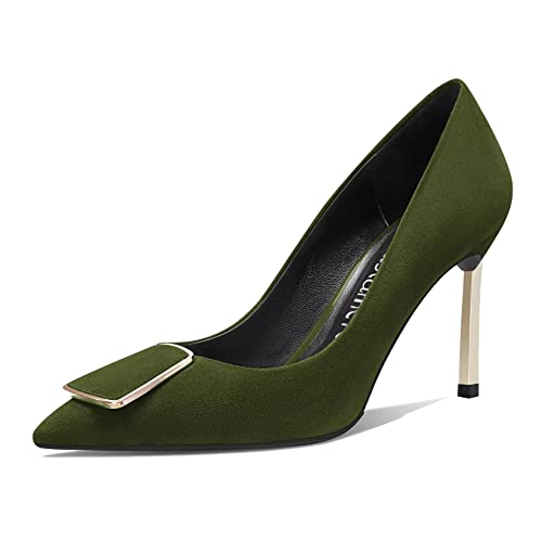 Castamere Femmes Aiguille Haut High Talon Heel Fermé Pointu Bout Escarpins Slip-on Party Bureau...