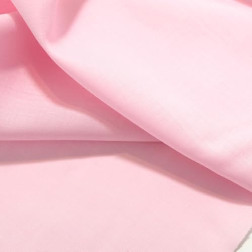 TOLKO 50cm leichtes Sommer Leinenstoff Meterware natur Leinentuch für Kleider Hose Rock Bluse Vorhänge Gardinen Kissen 140cm breit Stoffe zum Nähen Meterware Leinen Stoff kaufen (Rosa)