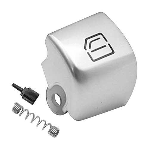 LIDSCURA Window Switch Button Covers Replacement for Mercedes Benz C E GLC Class, Front Left, Push Button, Manual, Silver