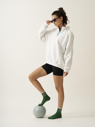 Image of Shapes Studio Half Calf Grip Socks, Cute Fruit Pilates Socks, Ruffle Socks, Non-Slip for Barre Yoga