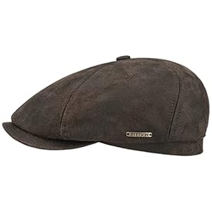 Stetson Gorra de Piel Vintage McCook Mujer/Hombre – Gorro Ivy con Visera, Forro Invierno Otoño Primavera Verano Verano/Invierno
