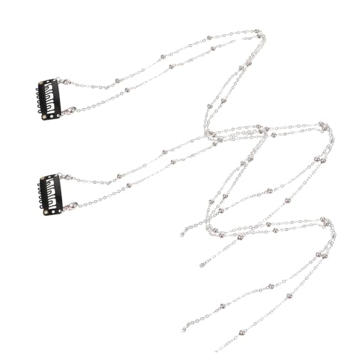 Ipetboom 2 Piezas joyas de cadena de pelo hair topper bisuteria mujer gomas para mujer pelo en forma de u women accesorios de para el cabello para niña cadena de pelo para