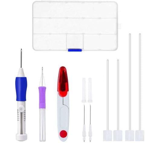 El Mejor Listado de Labor de aguja los más recomendados. 47 Kit de Aguja Perforadora, Aguja Magica para Bordar, Polivalente Bolígrafo Mágico para Bordado, Kit de Aguja Perforadora para Bordar con Estuche, Bolígrafo Mágico para Bordado,...