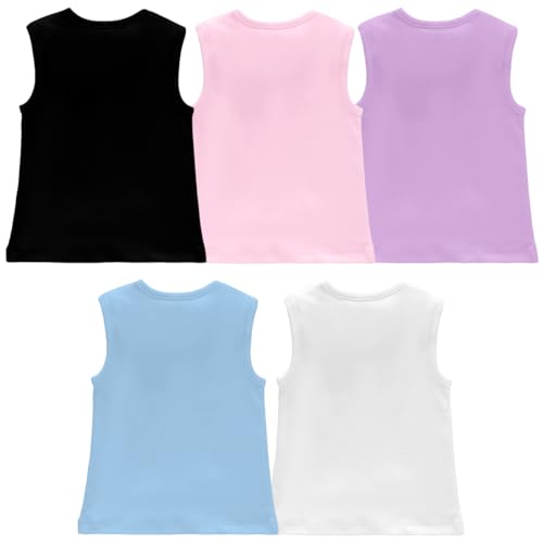 Image of Kuchipoo Girls Sleeveless Regular Fit Cotton T-Shirt