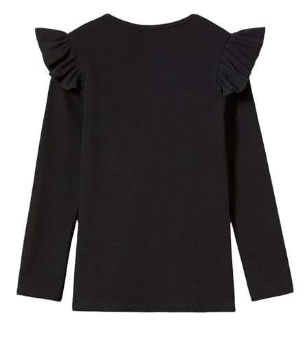 Image of Girls Long Sleeve T-Shirt Cotton Rib-Knit Tees Toddler Stretch Basic Warm Round Neck Tops