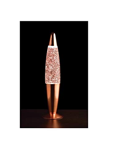 Classic Rocket Design Copper Base Copper Glitter Peaceful Motion Mood lamp