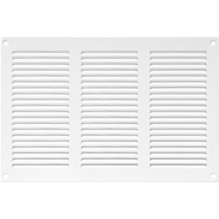 12" x 8" Inch / 300 x 200 mm White Air Vent Cover - Quality Steel Return Air Grilles - for Ceiling and Sidewall - HVAC - with Insect Protection Screen (11.81'' x 7.87'' Inch, White)
