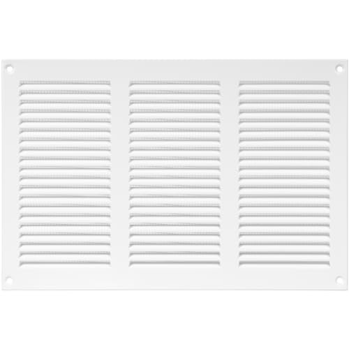 Griglia d'aria in acciaio per il ritorno dell'aria, ideale per soffitto e parete laterale, HVAC, con schermo anti-insetti (30 x 20 cm, bianco)