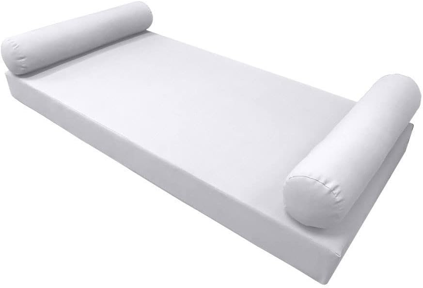 Style 5 Crib Knife Edge Outdoor Daybed Mattress Bolster Insert and Cover Complete Set AD105