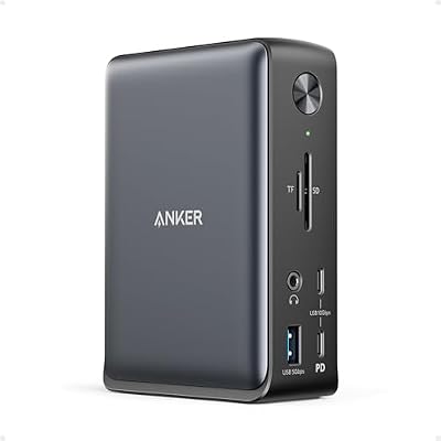 Anker Laptop Docking Station, 13-in-1 USB-C Docking Station, Triple Display with 2xHDMI and 1xDP, 10 Gbps USB-C and 5 Gbps USB-A Data, Ethernet, Audio, SD, 85W Charging for Dell, HP, Lenovo and More | 2 HDMI and 1 DP, 10Gbps USB-C and 5Gbps USB-A Data Ports, Ethernet, Audio, SD/TF, 85W Charging for Dell, HP, Lenovo and More