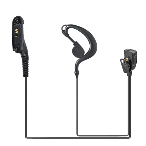 HYSHIKRA Earpiece with Mic Multi Pin Headset Compatible with Motorola DP3400 DP4400 DP4800 DGP4150 XiR-P8200 Xpr-6300 Two Way Radio (G Shape, 1) - Image 5