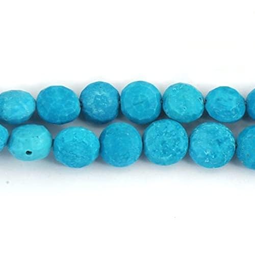Perles turquoise briolettes de forme pièce facettée pour magnifier vos colliers faits main