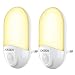 Produktbild LED Steckdose Nachtlicht mit Bewegungsmelder und Dämmerungssensor Steckdosenlicht PIR Sensorleuchte Orientierungslicht für Schlafzimmer Flur Treppe, 2 Stück Warmweiß (Mehrfarbig)
