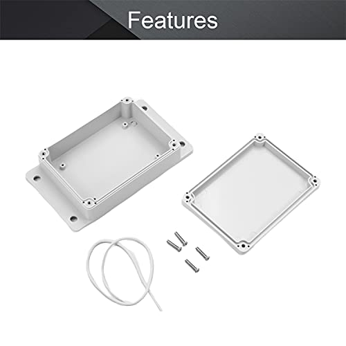 Fielect Junction Box Abs Plastic Dustproof Waterproof Ip67 Universal Electrical Project Enclosure With Fixed Ear 4.53" X 3.35" X 1.38" #TOP2