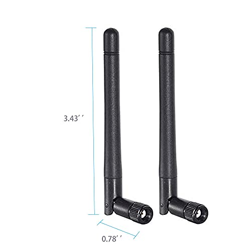 Coronir Dual Band Wifi 2.4Ghz 5Ghz 5.8Ghz 3Dbi Mimo Rp-Sma Male Antenna For Wifi Router Signal Booster Repeater Wireless Network Card Usb Adapter Security Ip Camera Video Surveillance Monitor - 2Pack #TOP1
