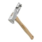 Big Horn 15144 17 Oz Magnetic Face Roofing Hatchet – One-Handed Nail Placement with Nail Starter – Forged Steel Head, Sliding Gauge, Built-In Utility Blade – Roofing, Dry-In, House Wrap To