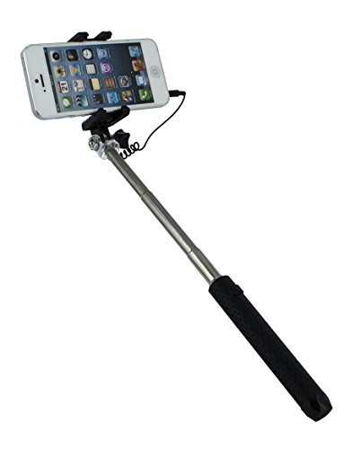 Muvit MUHTG0034 - Mini Selfie Stick 3.5 mm, Color Negro