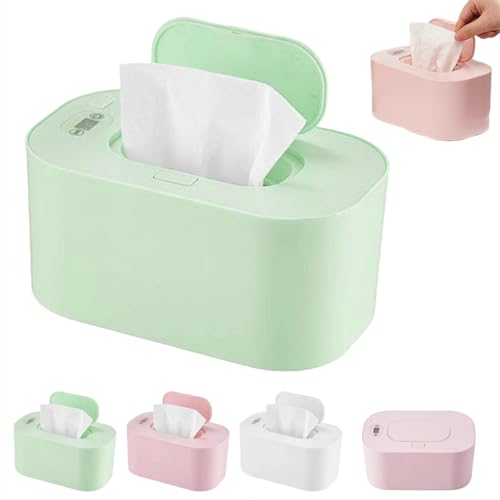 Baby Wipe Warmer,New Portable Large Capacity Wipes Warmer Dispenser with LED Display,Adjustable Baby Wet Wipes Holder,Evenly Overall Heating for Home Car Travel Use