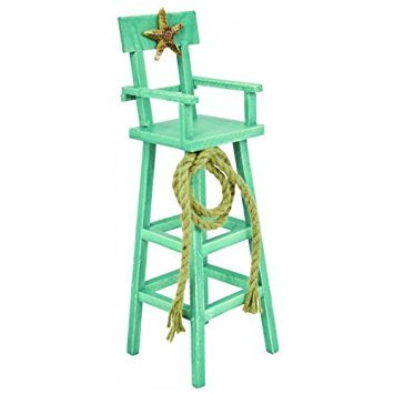 Wood Crafted Life Guard Chair Model Replica Collectible, 12-inch, Nautical Decor