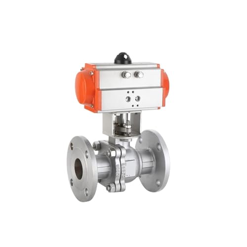 Vanne à bille à bride pneumatique inox pour réseaux industriels